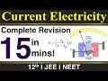 Current electricity revision in 15 mins physics class 12  narendra sir iitb 2003 purdue univ usa