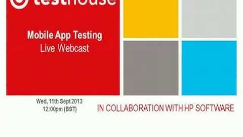 Mobile App Testing Live Webcast Video