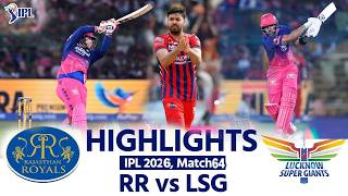 Rajasthan Royals VS Lucknow Super Giants IPL Match 64 Full Highlights 2026 | LSG VS RR HIGHLIGHTS