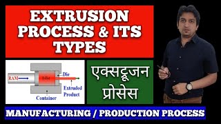 extrusion process in hindi, extrusion process and its types, what is extrusion process