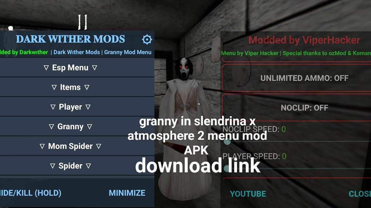Granny slendrina x atmosphere menu mod APK download link 