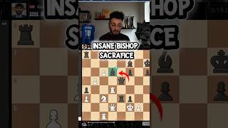INSANE BISHOP SACRAFICE😱 #gothamchess #chess