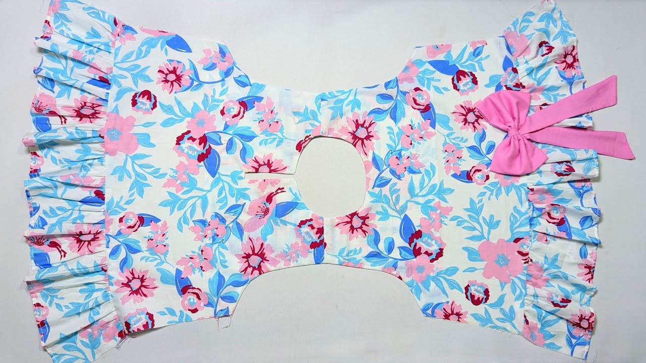 2 to 3 year Baby girl top/frock cutting and stitching ||baby girl frock cutting and stitching