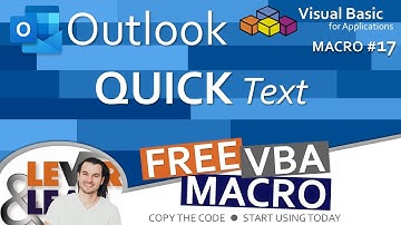 Outlook Quick Text | VBA Macro #17