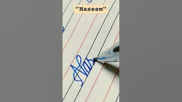 "Naseem" name in cursive handwriting #calligrahy #cursive #names #share #learn #art #shorts #shorts