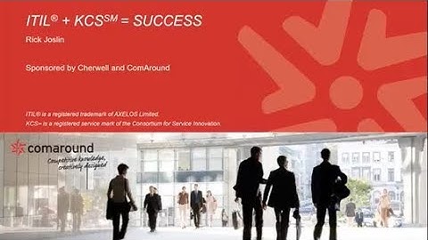 [English] Webinar: ITIL + KCS = SUCCESS