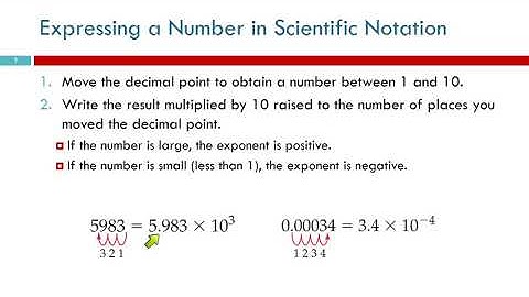 2.2 Scientific Notation: Writing Large & Small Numbers