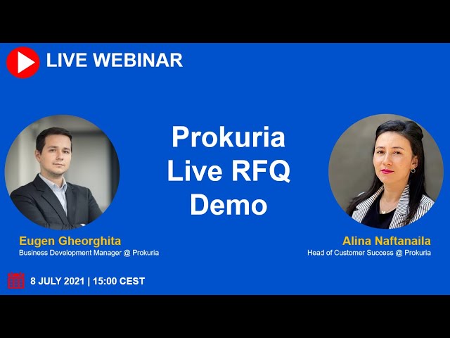 Prokuria Live RFQ Demo - 8th July 2021 Live Webinar