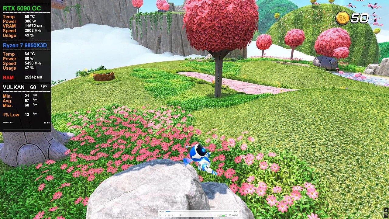 Testing Astro Bot on the Ultimate PC (RTX 5090 + 9850X3D) PS5 Emulator ...