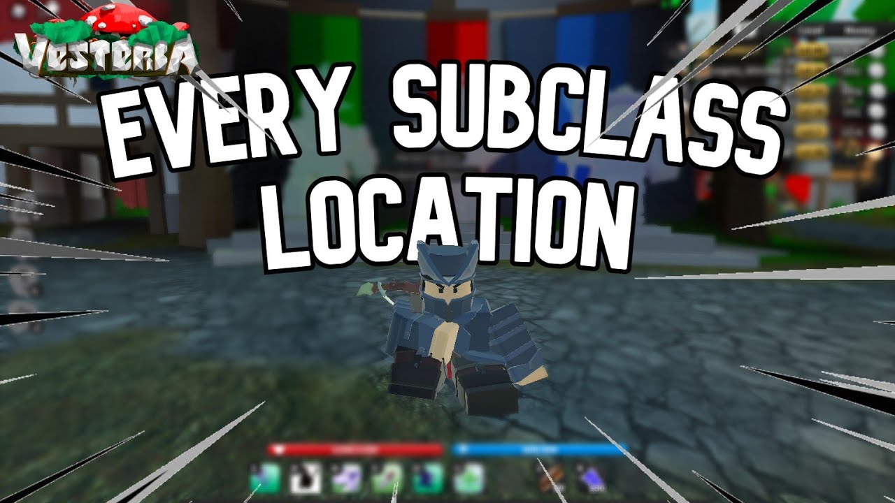 All Subclass Locations Vesteria Roblox YouTube