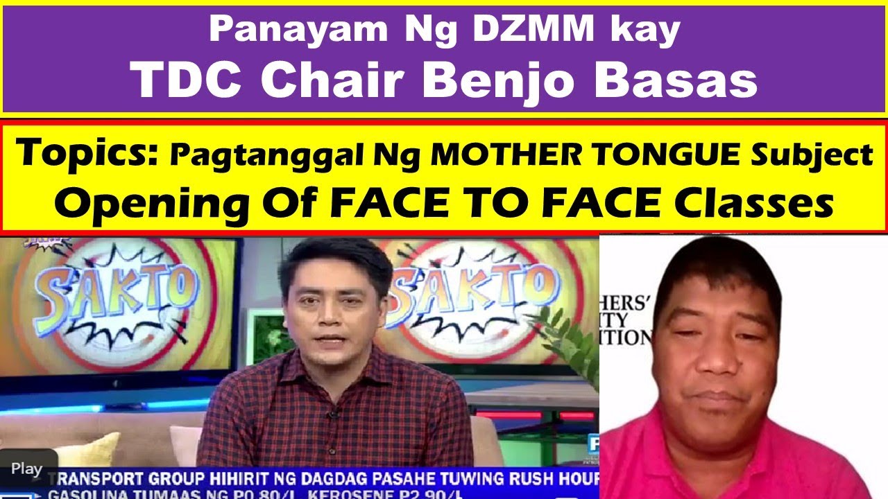 Panayam Kay TDC Chair Benjo Basas Pagtanggal Ng MOTHER TONGUE Subject Panayam Kay TDC Chair Benjo Basas Pagtanggal Ng MOTHER TONGUE Subject