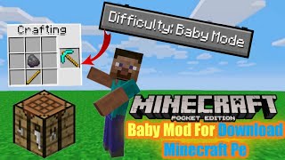 Baby Mod Download In Minecraft Pocket Edition | Baby Add-On For MCPE | Difficulty: Baby | 1.18+ screenshot 2