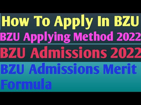 How to Apply in Bahaudin Zakariya University Multan (BZU) For Admissions 2022 |BZU Online Apply 2022