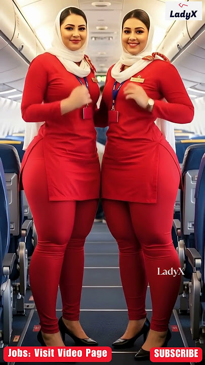 Red Hot Elegance: Two Pretty Air Hostesses Shine ✈️❤️ |  Dubai Princess Vlog #shorts #airhostess