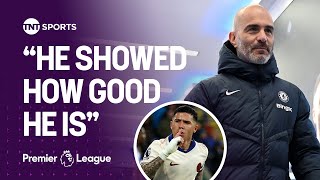 Enzo Maresca reacts to Enzo Fernandez's MOTM display in Chelsea's win over Leicester 🙌