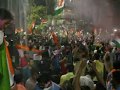 celebration after india win icc cricket world cup 2011.(public crazy on road)