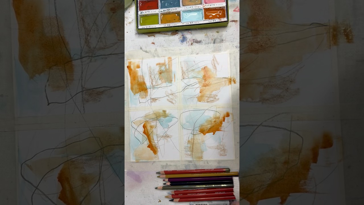 It’s Abstract. It’s a Mess. I Love It! #shorts #abstractart #mixedmedia