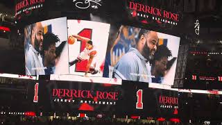 Derrick Rose Jersey Retirement Intro & Entrance 1/24/26 LIVE
