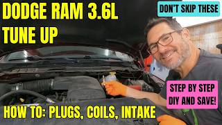 2011-18 Ram 3.6L spark plug and coil change under intake (all the steps!)