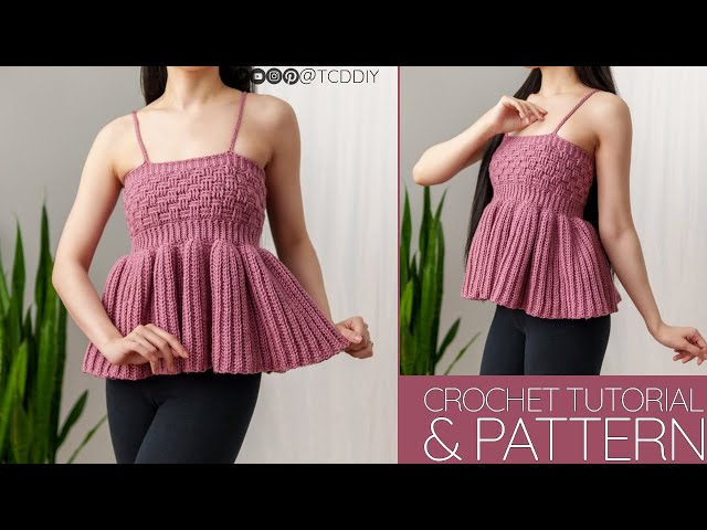 How to Crochet: Basketweave Peplum Top | Pattern & Tutorial DIY