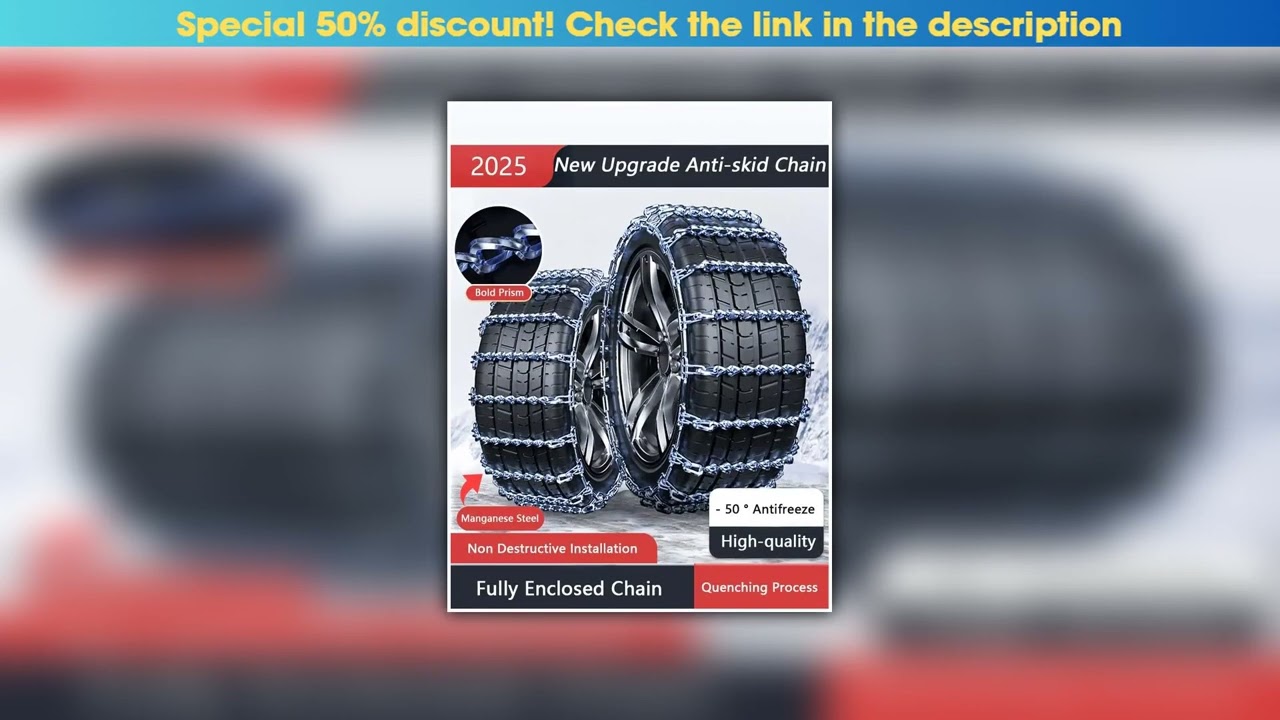 Today Only Customized Snow Chain Manganese Steel Snow Chains for Cars Full Encirclement Tire Chain•