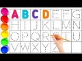 Alphabet, ABC song, ABCD, A to Z, Kids rhymes, collection for writing along dotted lines for toddler