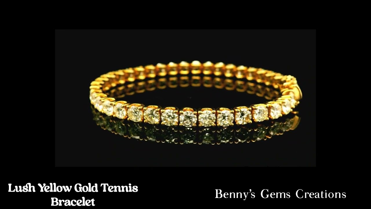 Lush Yellow Gold Tennis Bracelet