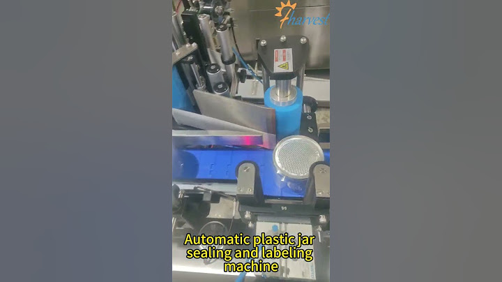 Automatic plastic can sealing and labeling machine