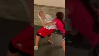 Boy vs girl wrestling fight