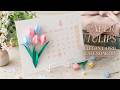 紙で作るチューリップと4月のカレンダーの作り方(無料ダウンロード) How to Make an April Calendar with Paper Tulips (Free Printable)