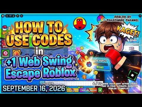 ALL CODES UPDATE +1 Web Swing Escape Roblox | Free 15K Speed &amp; Rebirth Guide