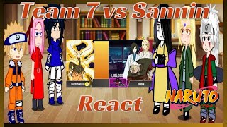 Team 7 vs Sannin react 🦊🍥 Time 7 e os Lendarios Sannin react TEAM 7 vs SANNIN Power Levels