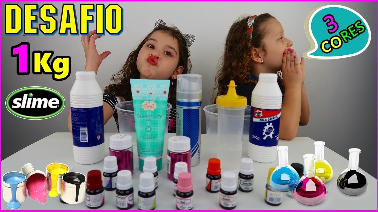 1KG DE SLIME COM 3 CORES
