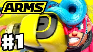 ARMS - Gameplay Walkthrough Part 1 - Spring Man Grand Prix! (Nintendo Switch) screenshot 5