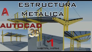 ESTRUCTURA METALICA  AUTOCAD 3D  PASO A PASO ⚒