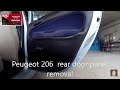 Peugeot 206 Rear Door Panel Removal Peugeot 206 Rear Door Panel Removal