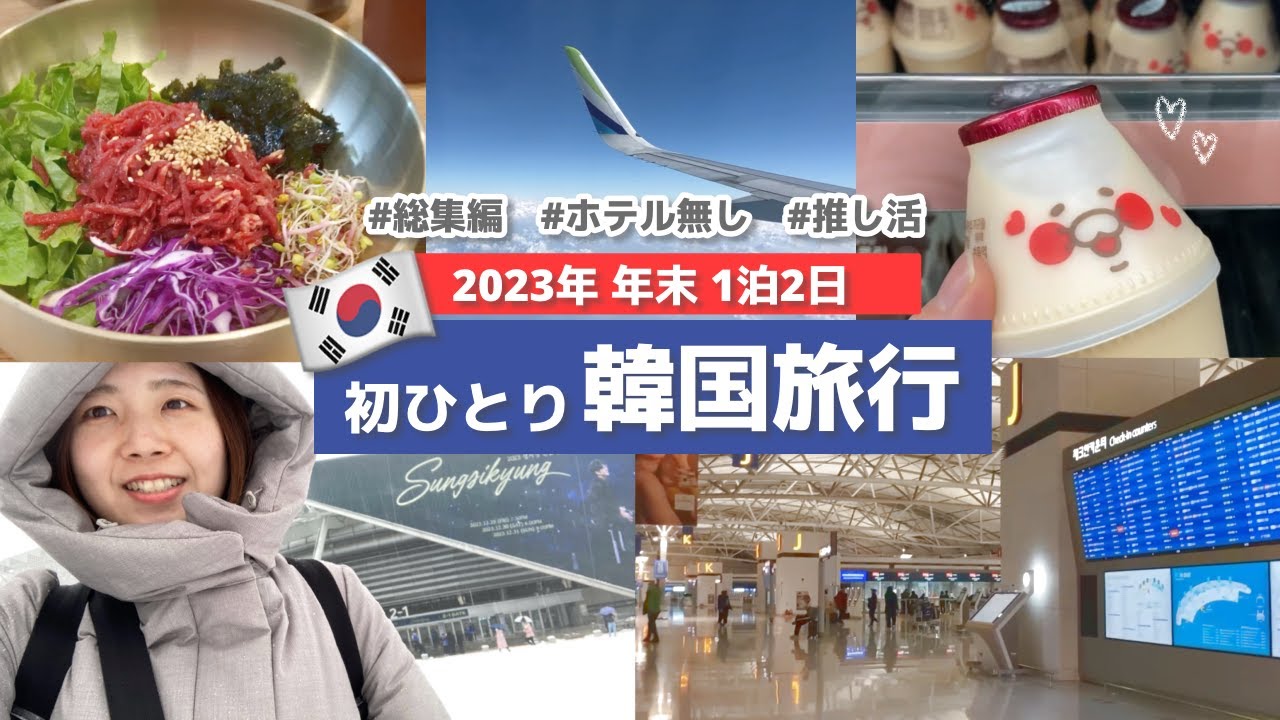 【総集編】1人韓国滞在記をイッキ見！バタバタ過ぎた初ぼっち海外（アラサー / ソウル / ホテル無し / 弾丸）