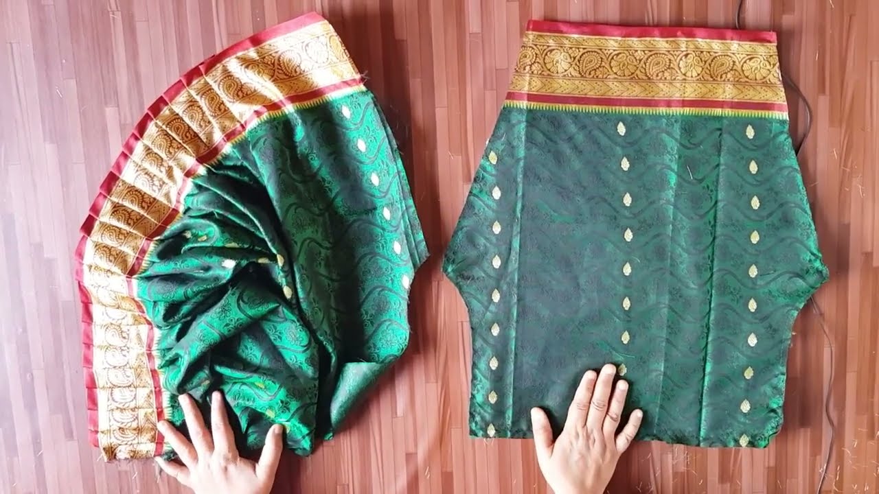 1.5 - 2 year Baby mahalakshmi nauvari saree cutting and stitching, GIFT AND ART, महालक्ष्मी साडी