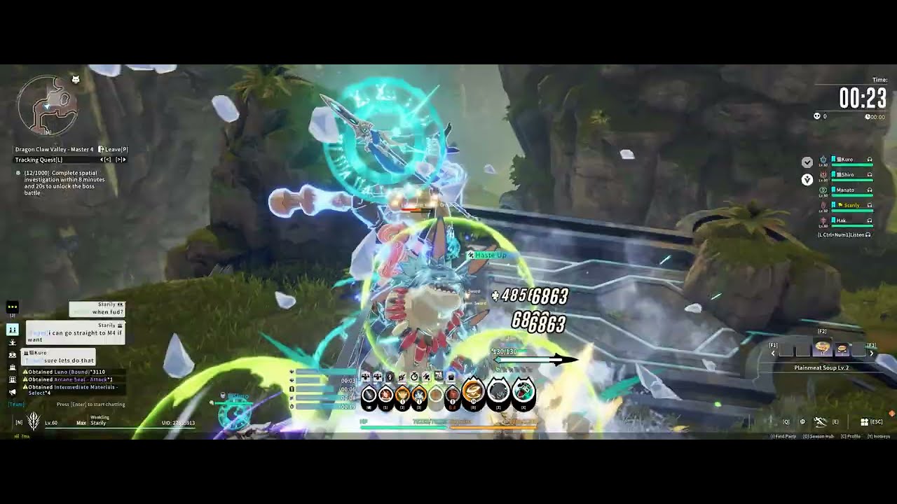 [Blue Protocol: Star Resonance] - Dragon Claw Valley (Master 4) - Skyward Gameplay