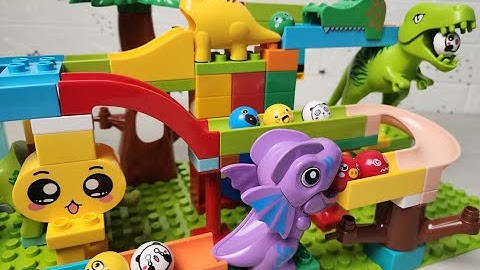 Satisfactory Dinosaur Marble Run ASMR/Gyrosaurus Slide Block Course