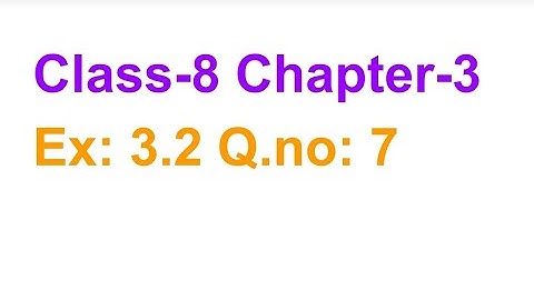 TN Class-8 Maths Chapter-3 Algebra Ex: 3.2 Q.no: 7