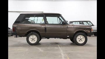 Sold: 1989 Range Rover Classic 2 Door 3.5 V8 EFI LHD