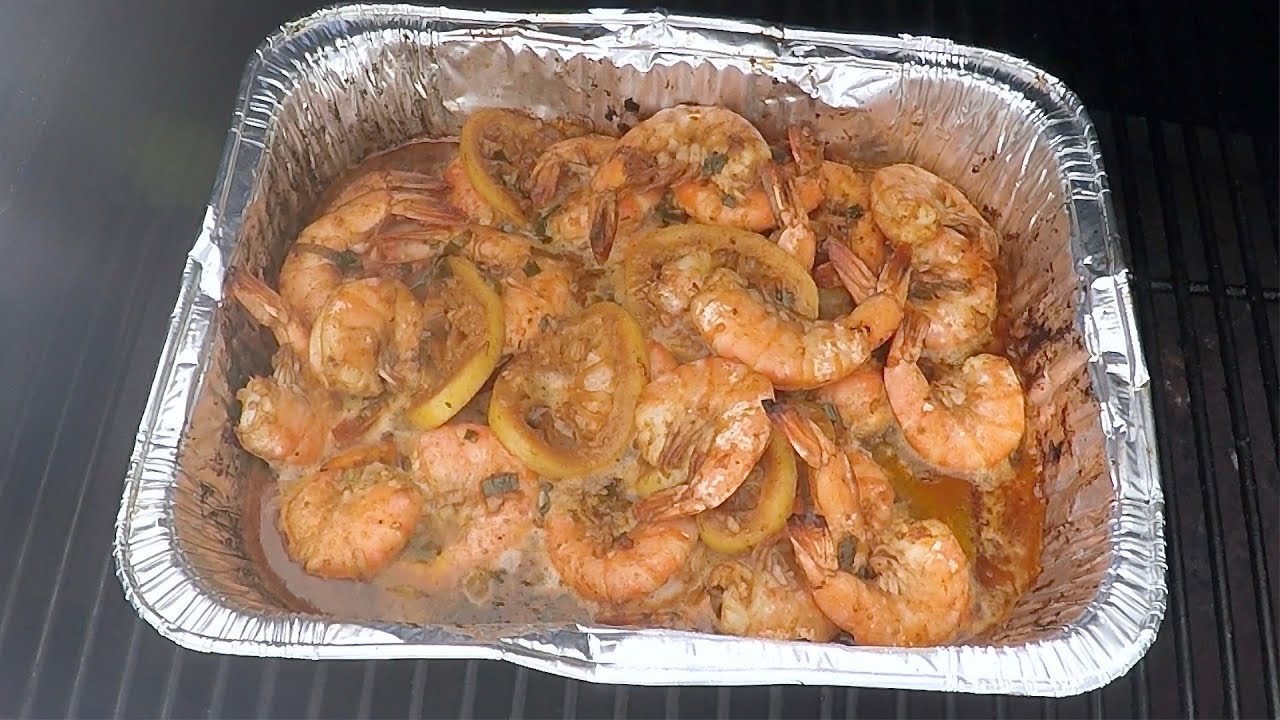 Louisiana BBQ Shrimp On The Pit Boss Cooker