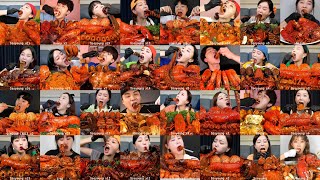 🦞🐙🦪 Mukbang Korean eating Seafood ASMR Lobster Compilation ‼️ Seafood Boil