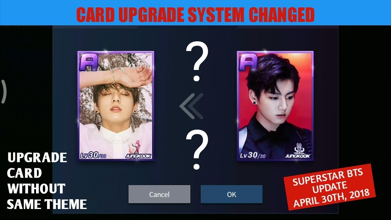 superstar bts how to upgrade card