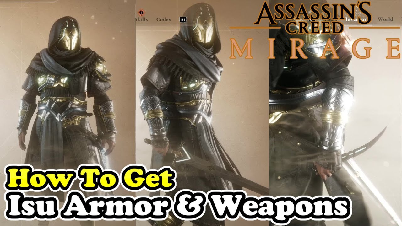 AC Mirage How to Get Legendary Isu Armor and Isu Weapons Location YouTube