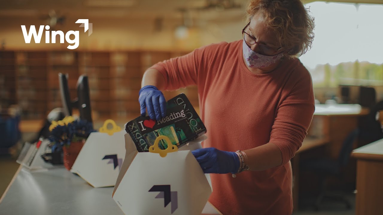 Library books delivered by drone to students in Virginia during COVID-19