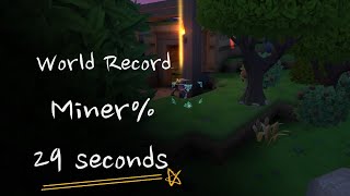 [FWR] Miner% 29s | The first sub30 Miner% run in the world