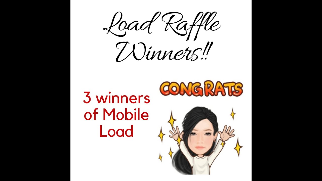 Mobile Load Raffle January 15, 2020 Load Raffle Winners - YouTube