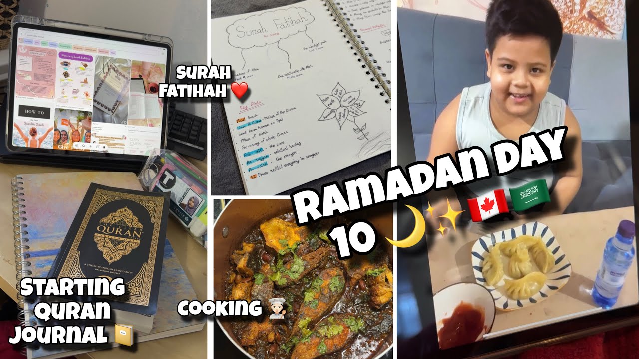 Ramadan Day 09🌙✨🇨🇦| Starting Quran Journal 📔 || Surah Fatihah- the opening🤍 || Sheikh Rezwana Raisa